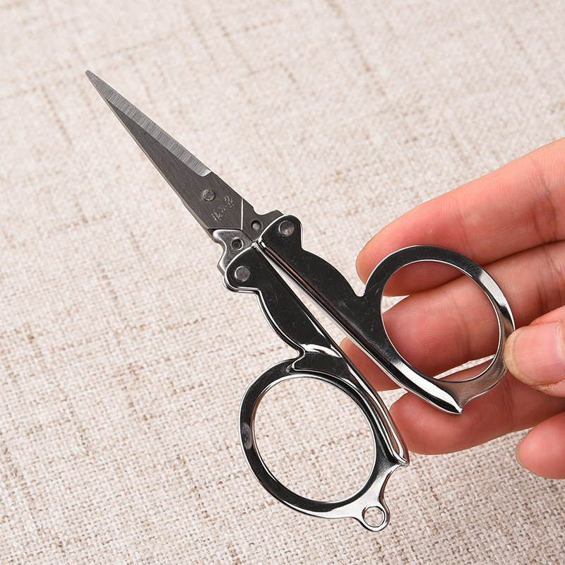 Zhang Xiaoquan stainless steel travel folding scissors home small scissors nail scissors fishing scissors daily light riding portable belt