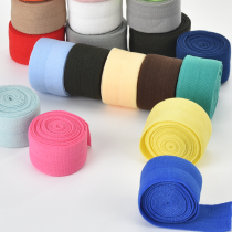 Stretch neckline cuffs with edging strips 2cm color elastic straps folded in half-fold wrap strips elastic edges