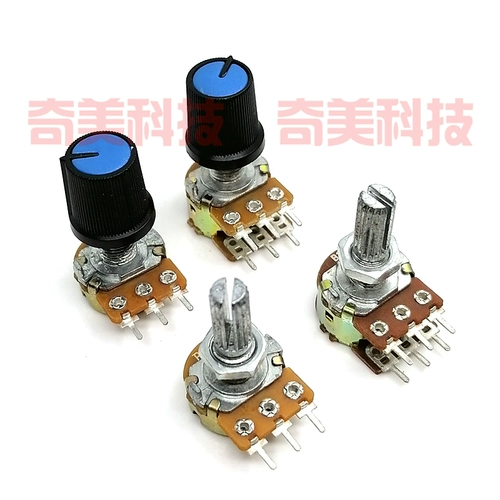 WH148 регулировка громкости усилителя мощности одинарный и двойной потенциометр 3/6 футов B1K2K5K10K20K50K100K, длина ручки 20 мм