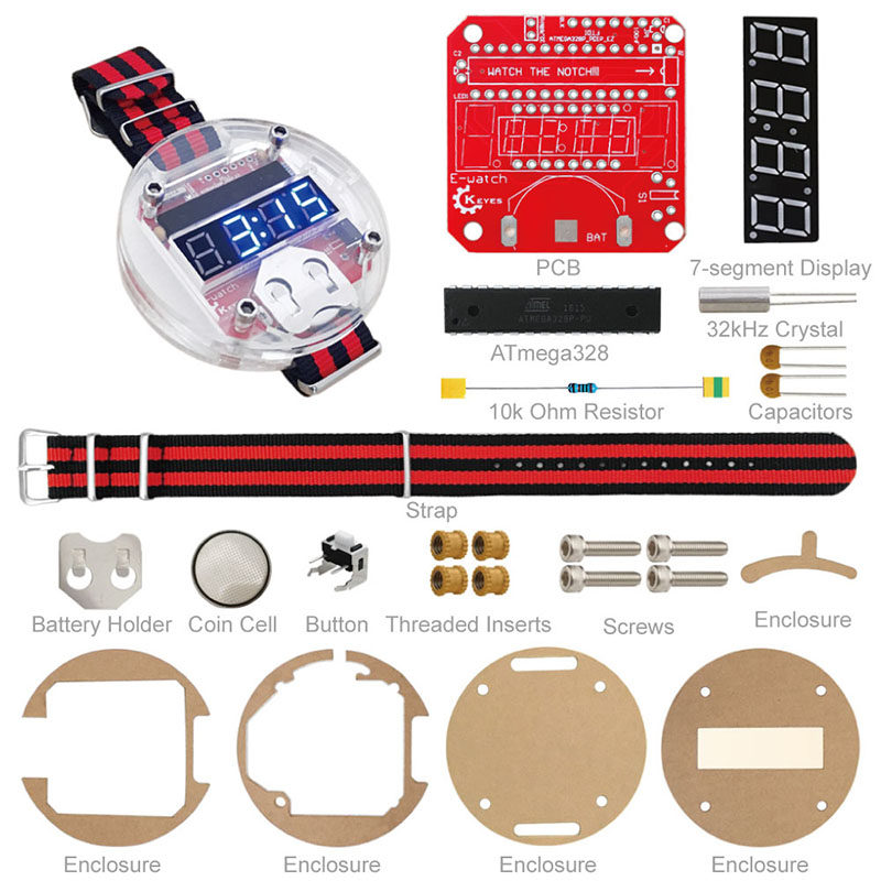 单片机LED手表套件 时钟DIY big time电子表散件 适用arduino学习