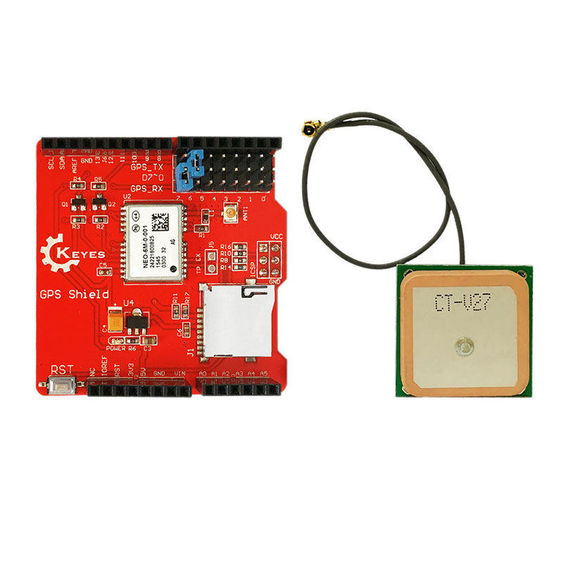Arduino适用NEO-6M卫星定位模组 内建SD卡槽GPS导航模组