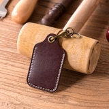 Ретро индукционный маленький картхолдер, кожаный универсальный брелок, для брелока контроля доступа, из натуральной кожи, воловья кожа
