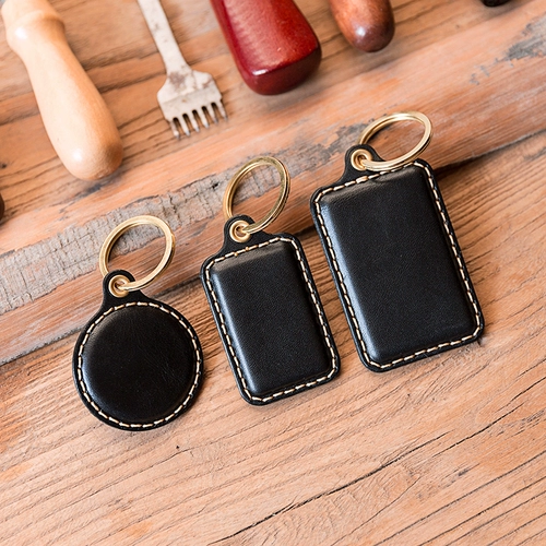 Кожаный чехол для проездного и картхолдер, квадратный защитный чехол ручной работы, воловья кожа