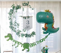 INS Small Red Book Circle Q Edition Dinosaur Son Series Boys Birthday background wall Decorative Cartoon Balloon Children Placement