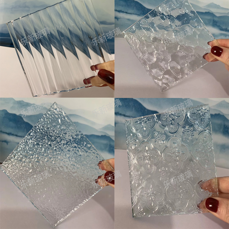Customized ultra-white Changhong partition screen Entry into the family Xuanguan Corrugated Hetang Water Corrugated small pane embossed tempered glass