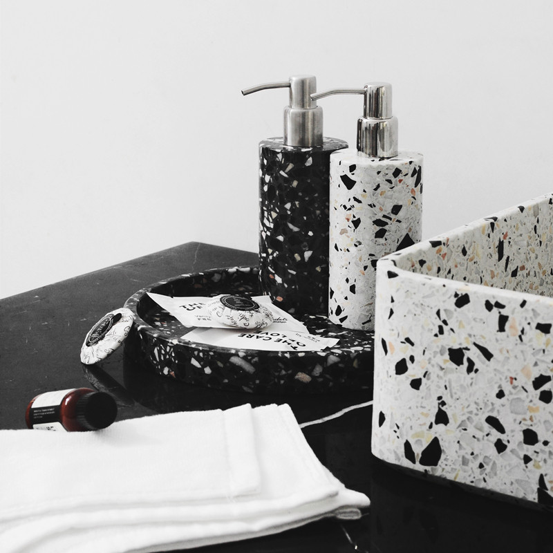 Nordic Style Watergrindstone Emulsion Press Upscale Large Capacity Split Bottle Hotel Cosmetic Handwashing Liquid Empty Bottle