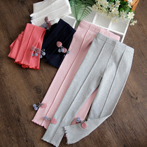 100 Yards Clearance Girls Pure Cotton Leggings 2022 Spring and Autumn Childrens Pants Childrens All-match Pencil Pants Baby Slim