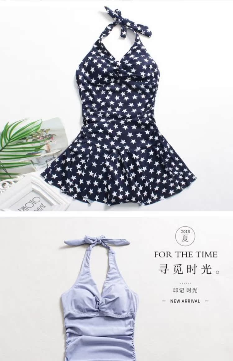 Mùa xuân nóng bỏng áo tắm một mảnh tam giác váy áo tắm nữ bảo thủ backless ngực nhỏ thu thập bụng thon gọn 	đồ bơi nữ liền thân có tay	