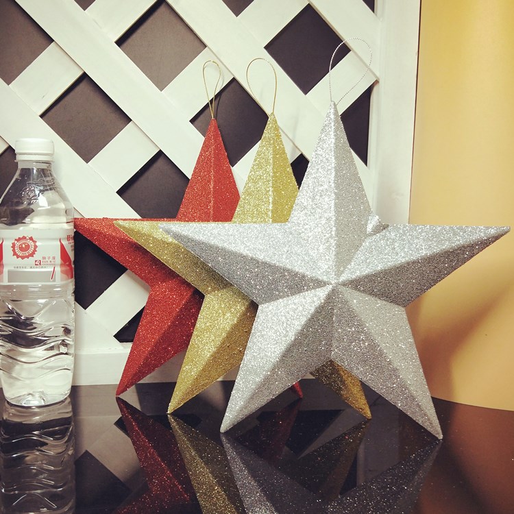 June 1st Children's Day Dance Performance Props Five-Pointed Star Red Gold Pink Silver Gold Five-Star Christmas Decorations