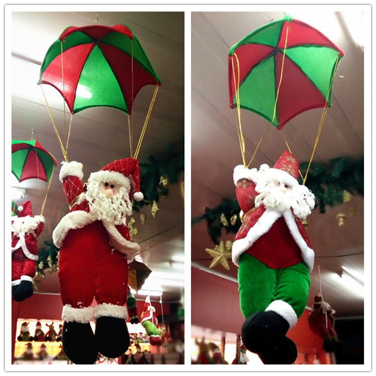 Santa Parachute Christmas Old man Climbing rope Christmas Ceiling Decorations Santa Skydive