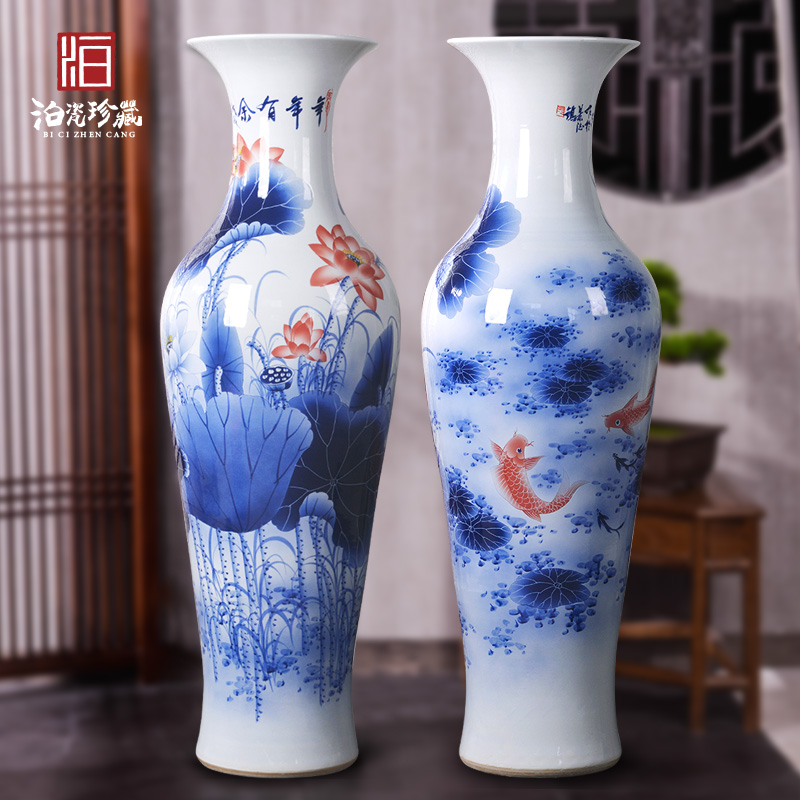 Jingdezhen ceramics of large vases, new Chinese style villa hotel living room a study furnishing articles furnishing articles hotel decoration