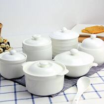 Ceramic ginseng swallow cup water stew small stew Cup hotel tableware with lid high temperature steamed bowl soup cup dessert soup bowl