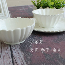 Ceramic creative tableware small Daisy hotel restaurant plate bowl soup bowl rice bowl Western plate Chinese food