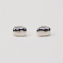muer muer muer (cardamom) 925 silver plated platinum simple new bean stud earrings niche design gilded