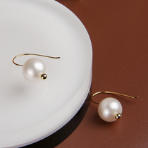 muer muer Moon Star rail freshwater pearl earrings niche design sense retro harbor style unique earrings simple