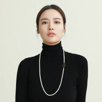 muer muer fresh water pearl sweater chain long necklace female retro opera necklace fashion simple long necklace