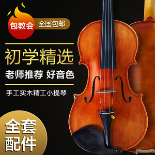 Violin instruments adult children beginners students practice playing solid wood full handcraft professional violin