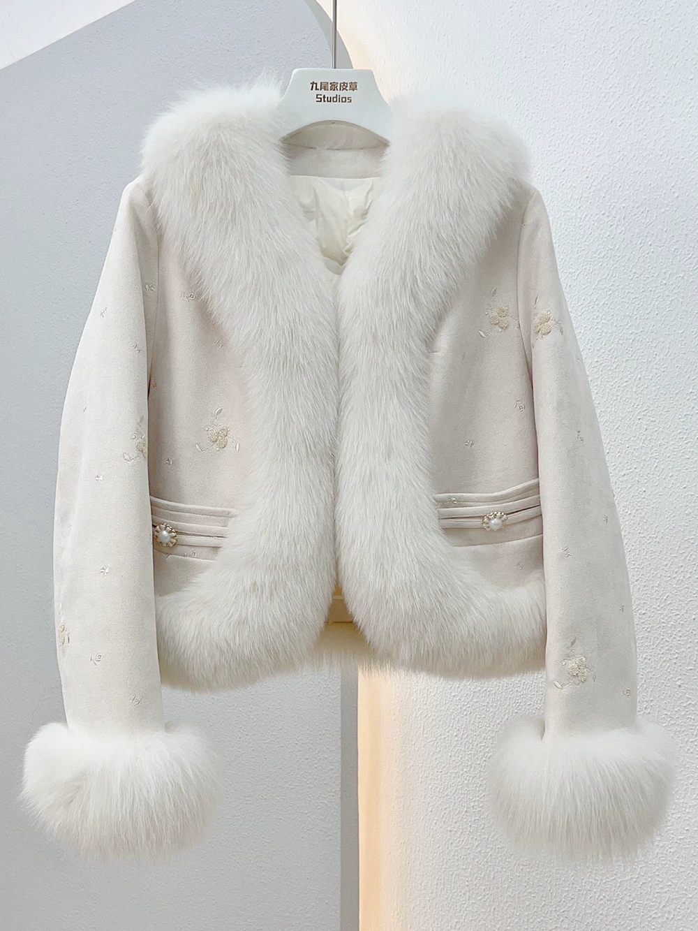 Winter velvet cute import short jacket, goose down