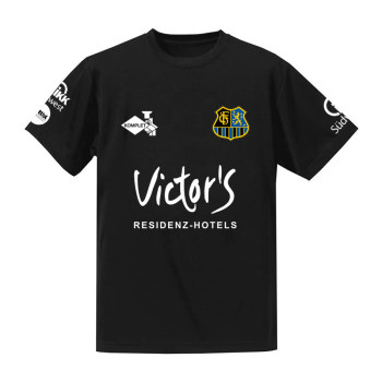 Men's Short-Sleeved Table Tennis Shirt 2025 Champions League Saarbrücken Tournament T-Shirt Competition Uniform, 100% Polyester Fiber