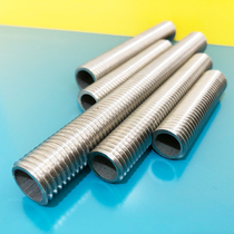 M14 stainless steel 304 full tooth hollow screw tube lamp threading luminous character identification screw rod sensor customization