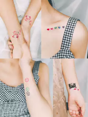 She painted ins Yayfeng tattoo stickers waterproof durable female cute stickers cartoon children watermark stickers