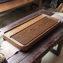 Tea Tray Home Solid Wood Tea Set Tray Chicken Wings Wood Tea Desk Natural Whole Log Brief Chinese Small Tea Sea Refinement