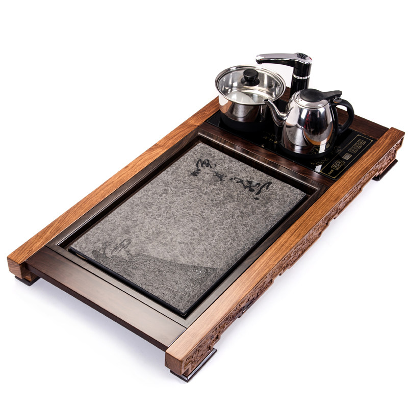 Special Size Tea Tray Home Solid Wood Large Tea Sea Fully Automatic Four-In-One Tea Table Modern Brief Chinese Style Wood Tea Dei