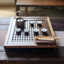 Chicken Wings Wood Made Tea Tray Home Square Drawer High-end Tea Taichung Style Light Lavish Modern Tea Tosimple Tea Sea