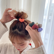 Personality irregular love hair rope ball head leather band tie head Korean Net red hair accessories cute sweet girl head rope