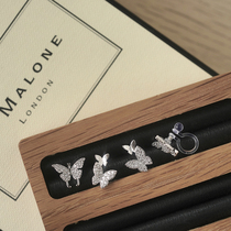 Super fairy butterfly earrings ins cold wind earrings fairy Air forest ear studs simple ear clip without ear hole female ear clip