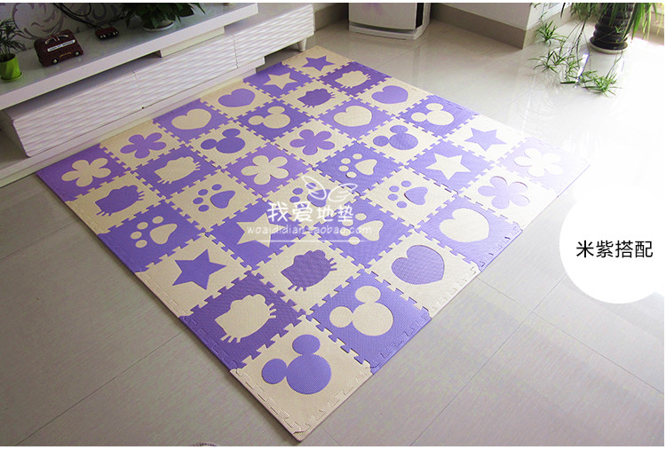 Thảm sàn xốp thân thiện với môi trường bò nhà bé khâu thảm trẻ em dày chống rơi thảm câu đố thảm nhựa rối
