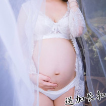 Hot selling pregnant womens photo underwear large size photo suit Sexy lace bra anti-light two-piece bra inner match