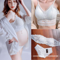 Femme enceinte Sous-vêtements Sous-vêtements Sous-vêtements Suit Shadows photographie bra Nets Sexy Pregnancy Mommy Chambre Privée Photos Wrap