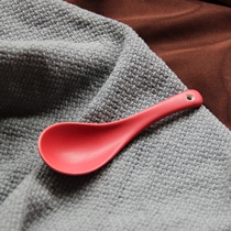 Nordic style spoon frosted white red black green black home hipster soup spoon 14cm Japanese universal tableware