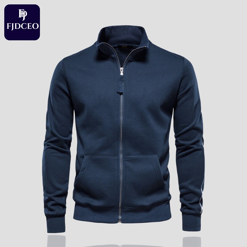 Fjdceo Foreign Trade Men's Clothing 2026 American Casual Stand-Up Collar Zipper Sweatshirt Autumn Sports Baseball Jacket Cardigan Fjdceo Foreign Trade Men's Clothing 2026 American Casual Stand-Up Collar Zipper Sweatshirt Autumn Sports Baseball Jacket Cardigan