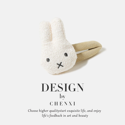 Cartoon Plush Miffy Bear Hairpin Girl Heart Bangs Broken Hair Side Clip Break Off Clip Kidsren's Cute Hair Accessories