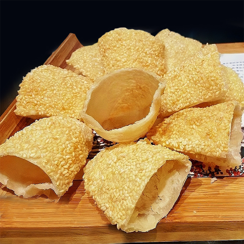 Frozen Thin Crispy Sesame Pancakes, Semi-Finished Fried Snacks, Hotel Pastries, and Dough Products