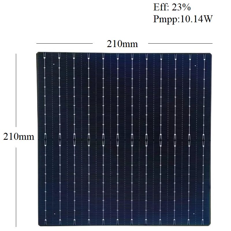单晶硅太阳能电池片210mm x 210mm A级 22.8%高转换效率 双面