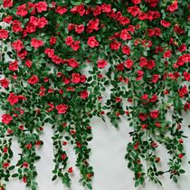 Simulation roseflower Vine rose fake rattan decorative plastic vine plant hanging flower wall Wall Wall Wall Wall