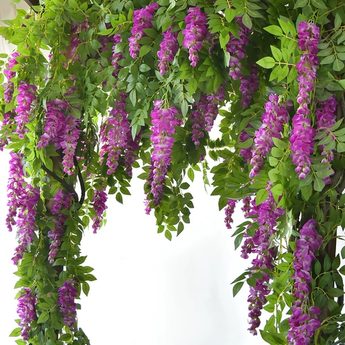 Симуляция глицерия цветочное зеленое растение ложное цветочное коридор кортеж -разместить декоративную виноградную лозу либо лозы, пластиковые цветы