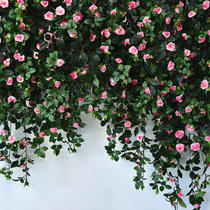 Artificial rose vine fake flower rattan decorative plastic flower hanging orchid flower wall hanging flower vine plant indoor hanging basket