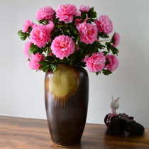 Simulation peony flower living room indoor floor-to-ceiling decoration dried flower bouquet decoration plastic flower fake flower silk flower arrangement ornaments