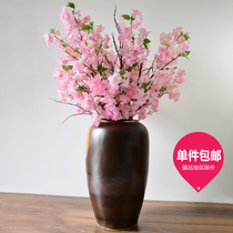 Simulation cherry blossom branch Peach blossom branch Wedding fake flower Indoor living room ceiling decorative flower Plastic flower Japanese cherry tree