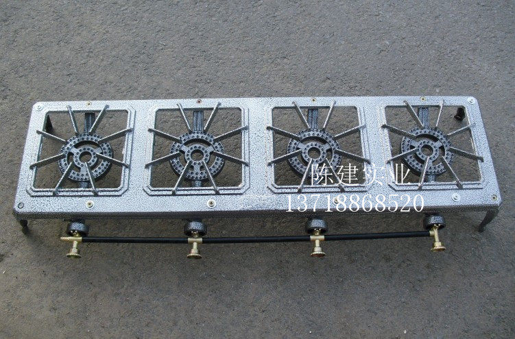 Two, three, four, six eyes casserole stove porridge cooker stove hotel cast iron commercial liquefied gas stove head bridge rice noodle special cover