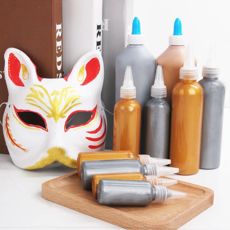 100ml 100ml 500ml gold silver color propylene paint suit children graffiti painted diy paint waterproof paint