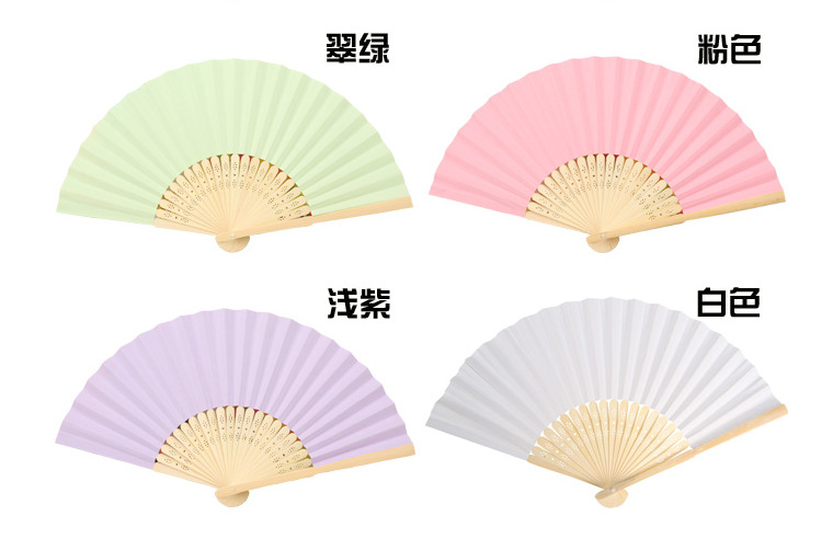 Tự làm màu gấp fan trẻ em của sơn màu trắng fan mẫu giáo sáng tạo nguyên liệu handmade quạt giấy