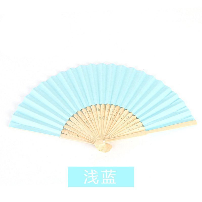 Tự làm màu gấp fan trẻ em của sơn màu trắng fan mẫu giáo sáng tạo nguyên liệu handmade quạt giấy