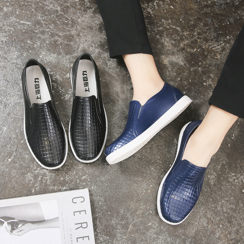 Rain Shoes Men New Products Fashion Soft Bottom Rain Boots Women Waterproof Non-slip Rubber Shoes Low Help Kitchen Summer Adult Working Shoes