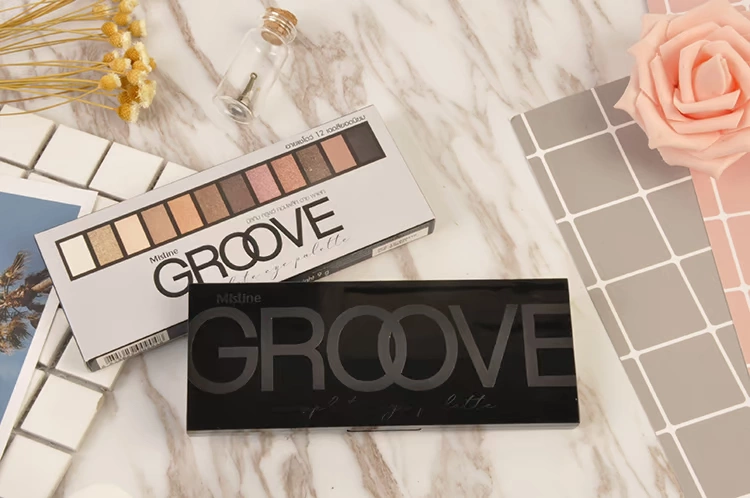 Thái Lan Mistine Earth 12 màu phấn mắt món ăn GROOVE nhiều màu hộp trang điểm hun khói trang điểm nude pearlescent - Bóng mắt