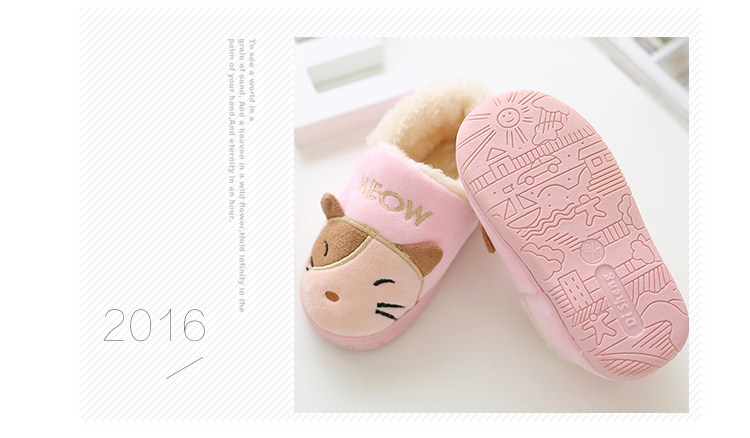 Pantoufles enfants en suède pour hiver - semelle plastique - Ref 1018252 Image 25